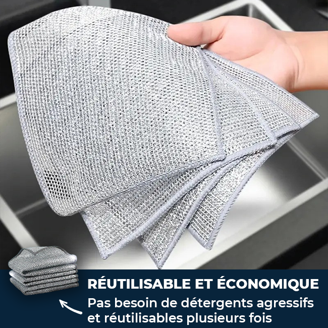 KitchenClean - Chiffons magiques en laine d'acier